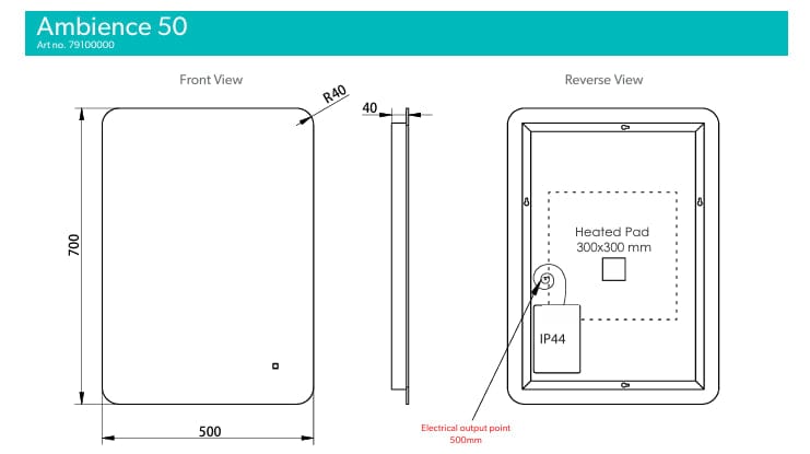 hib. Illuminated Mirror hib. Ambience LED Illuminated Mirror