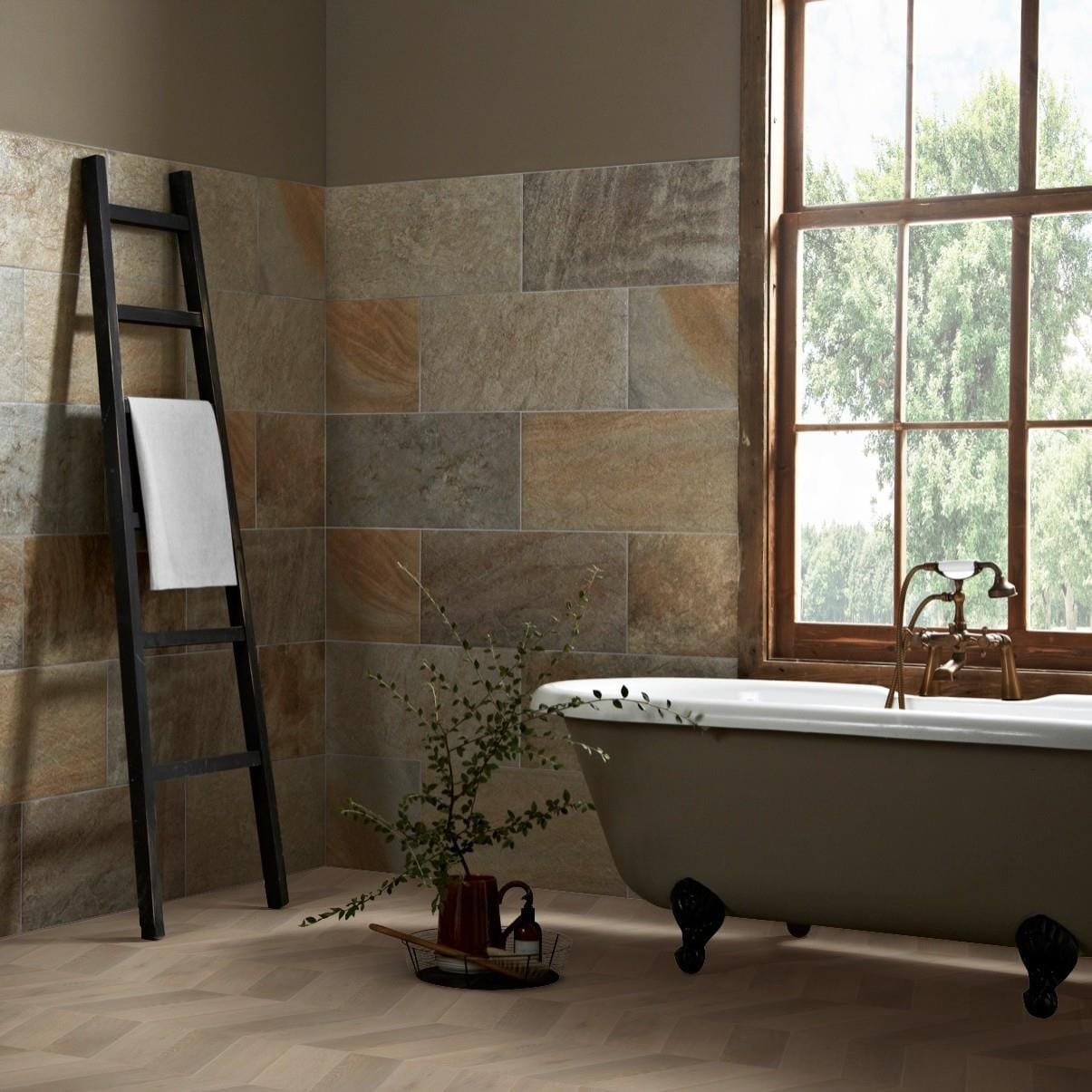 Multipanel Click Flooring Multipanel Click Drop 2.29M² Interlocking Geometric Vinyl Chevron Flooring - Como