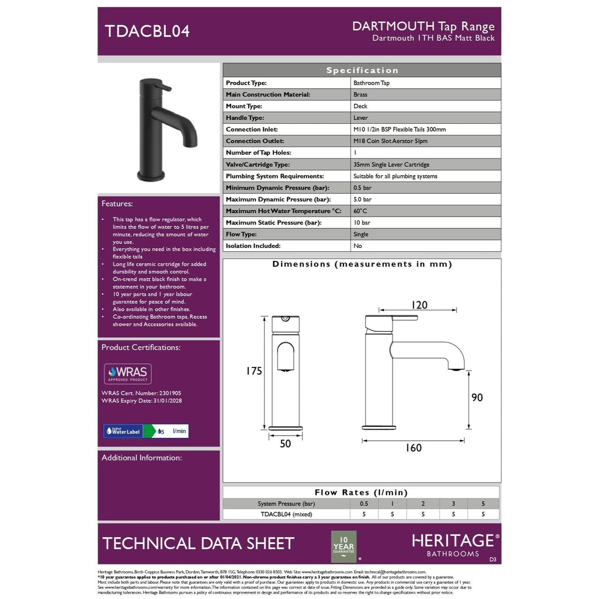 Heritage Mono Basin Tap Heritage Dartmouth Mono Basin Mixer Tap