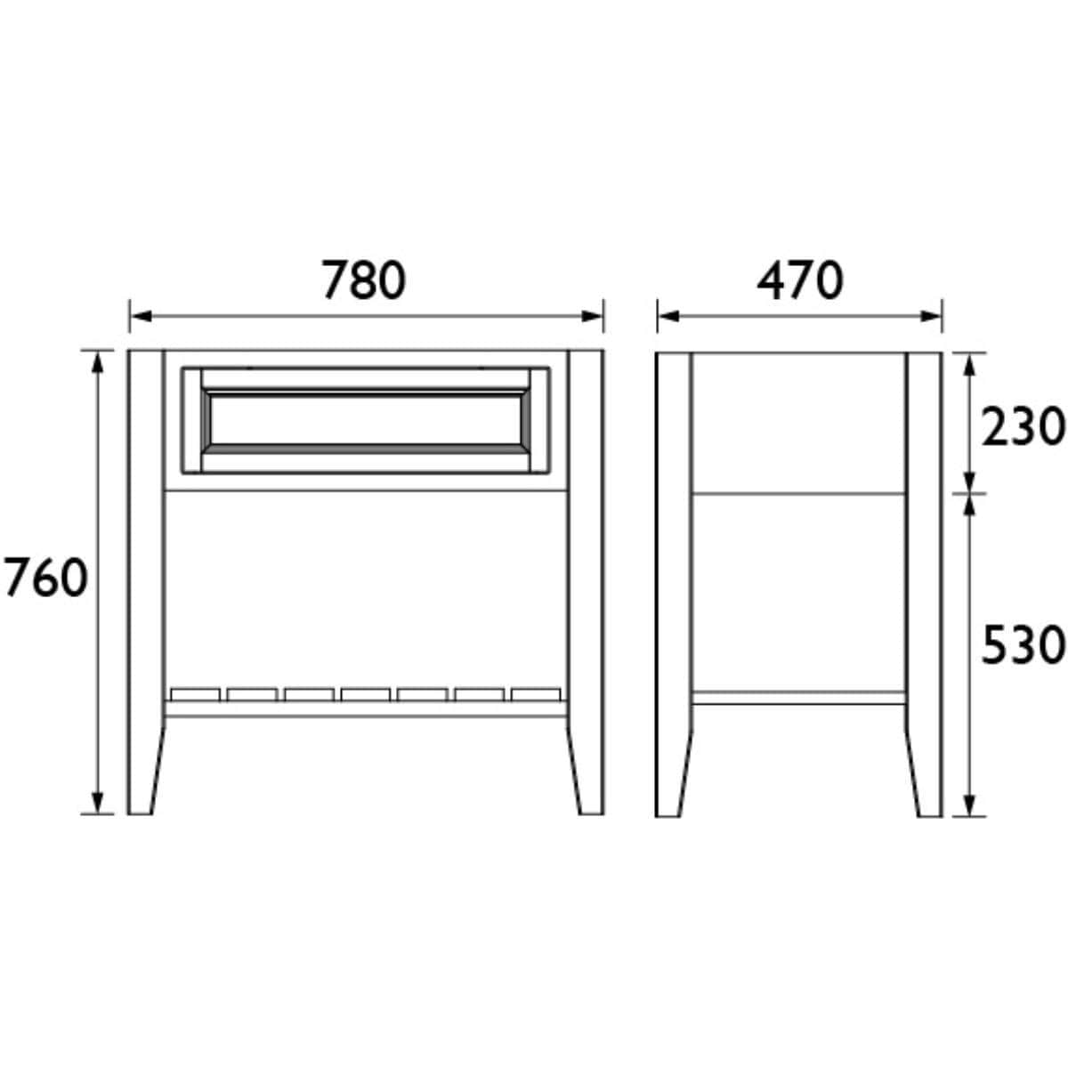 Heritage Floor Standing Vanity Unit Heritage Broughton 800mm Washstand, Worktop and Basin Bundle