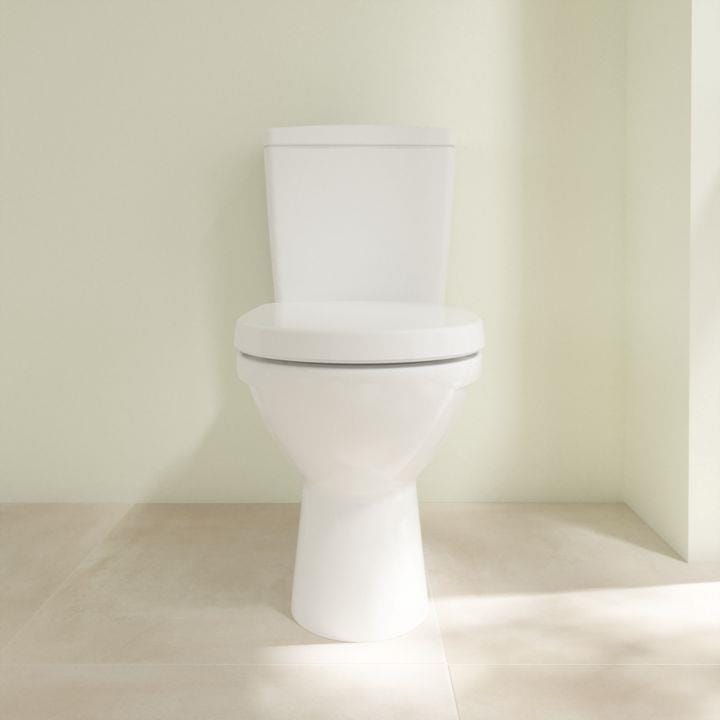 Villeroy & Boch Close Coupled Toilet Villeroy & Boch O.novo Combi-Pack Close Coupled Open Back Toilet with Soft Close Seat