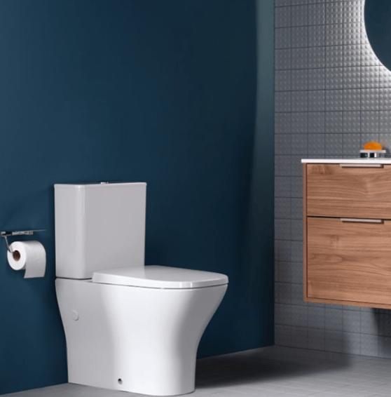 Roca Close Coupled Toilet Roca Optica Compact Close Coupled Back to Wall Rimless Toilet with Soft Close Seat