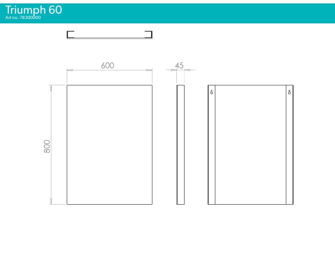hib. Standard Mirror HiB Triumph Portrait Bathroom Mirror
