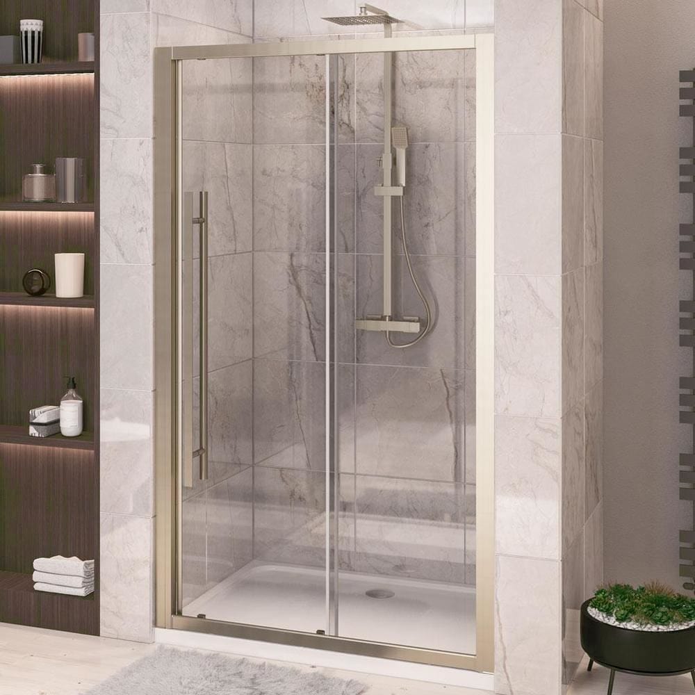 Eastbrook Sliding Shower Door Brushed Brass / 1400mm Eastbrook Vantage 2000 Sliding Shower Door
