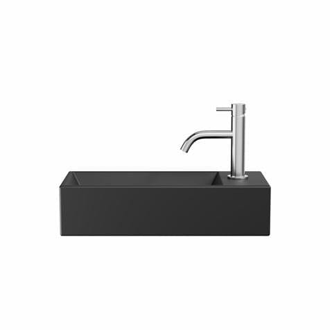 Crosswater Cloakroom Basin Black Matt / 450 x 200mm Crosswater Beck Cloakroom Basin with Waste