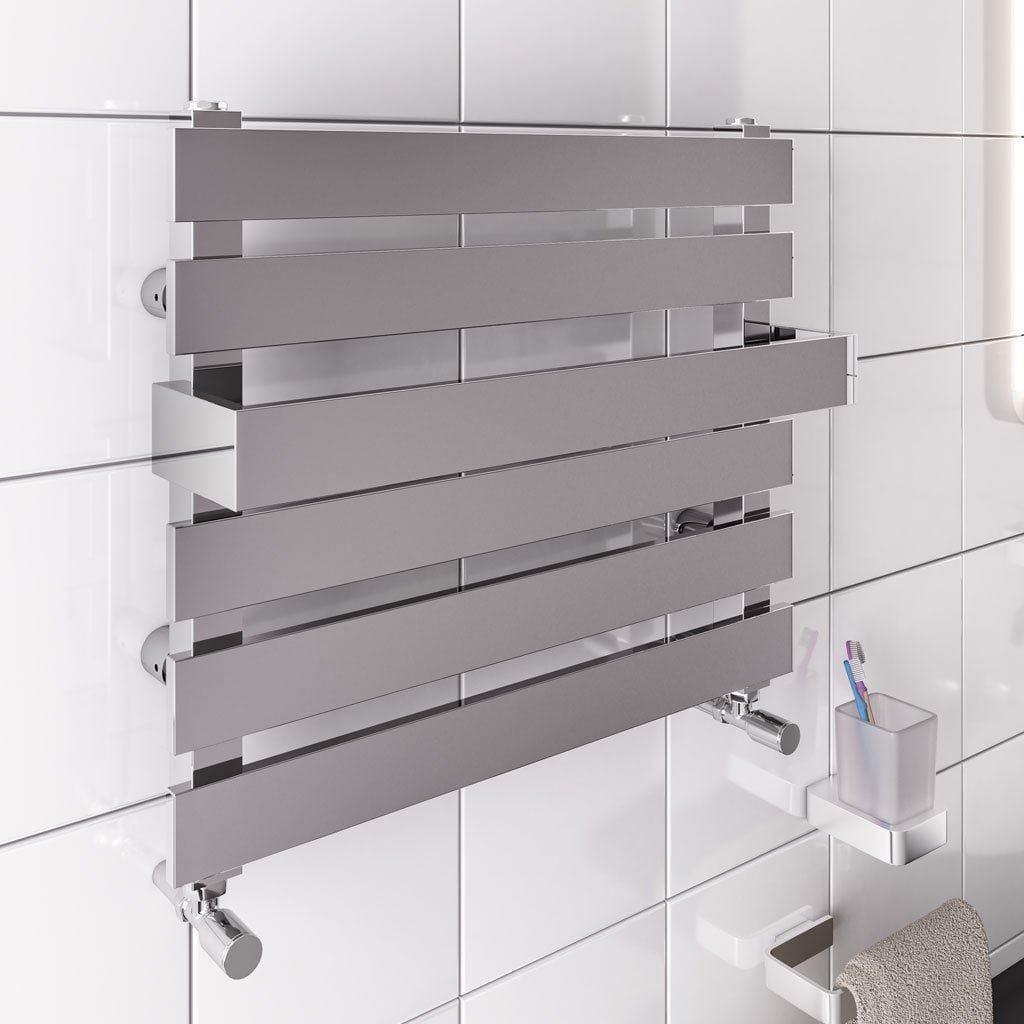 Eastbrook Designer Towel Radiator Eastbrook Ascona Straight Horizontal Towel Rail in Polished Stainless Steel