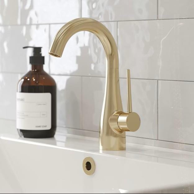 Saneux Mono Basin Tap Brushed Brass Saneux Eden Basin Mixer Tap