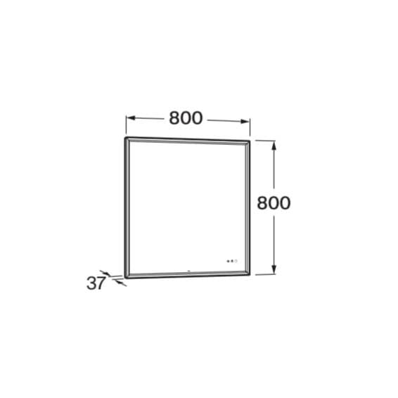 Roca Illuminated Mirror Roca Mirai Comfort LED Illuminated Mirror with Perimeter Lighting