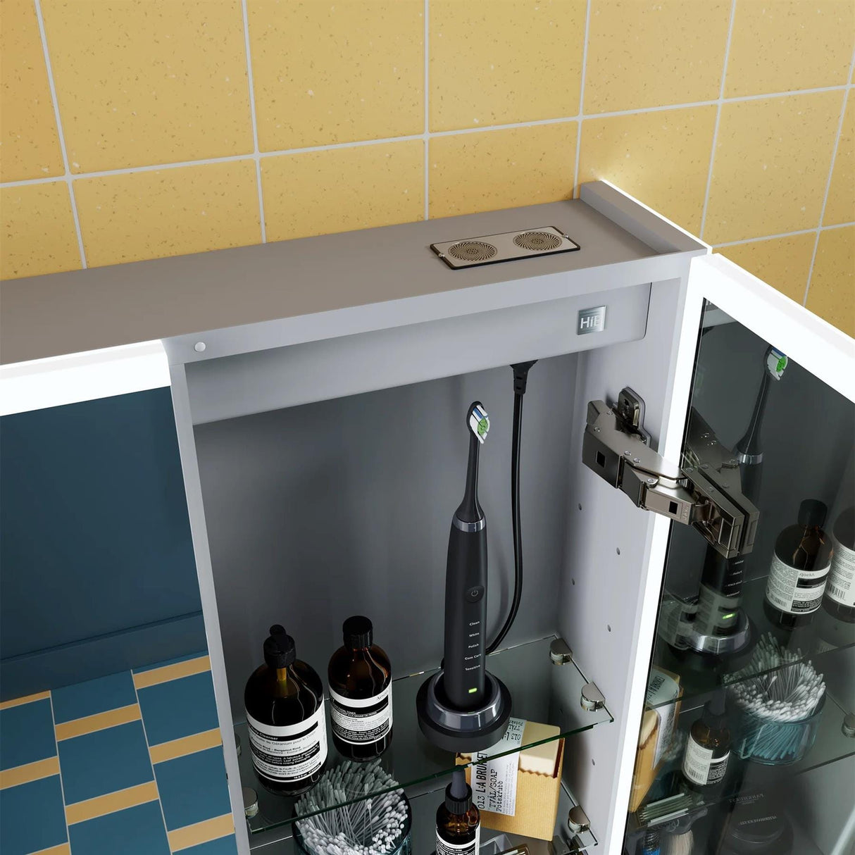 HiB Mirrored Cabinet HiB Sound LED Bluetooth Speaker Mirror Cabinet