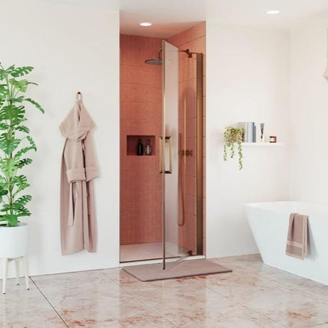 Crosswater Pivot Shower Door Brushed Bronze / 800mm Crosswater Optix 10 Pivot Shower Door