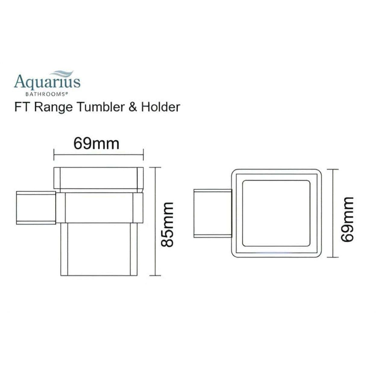 Aquarius Bathrooms Toothbrush Holder Aquarius FT Tumbler and Holder in Chrome
