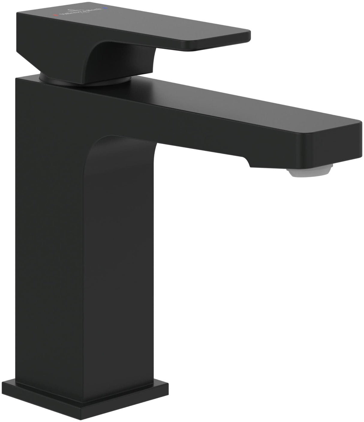 Villeroy & Boch Mono Basin Tap Matt Black / No Villeroy & Boch Architectura Square Basin Mixer Tap