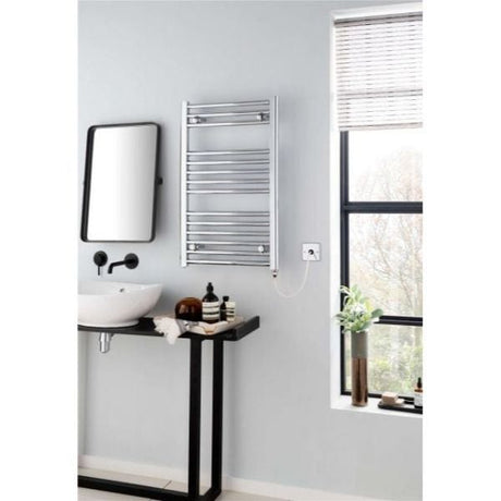 Vogue 1200 x 300 / Electric Only Vogue Focus Straight Towel Rail in Chrome