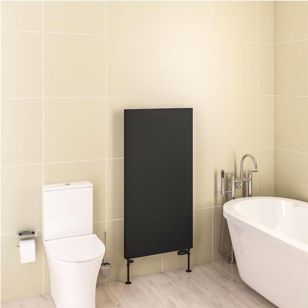 Eastbrook Flat Panel Radiator 1200 x 610 / Dual Fuel Eastbrook Wingrave Flat Panel Radiator In Matt Black
