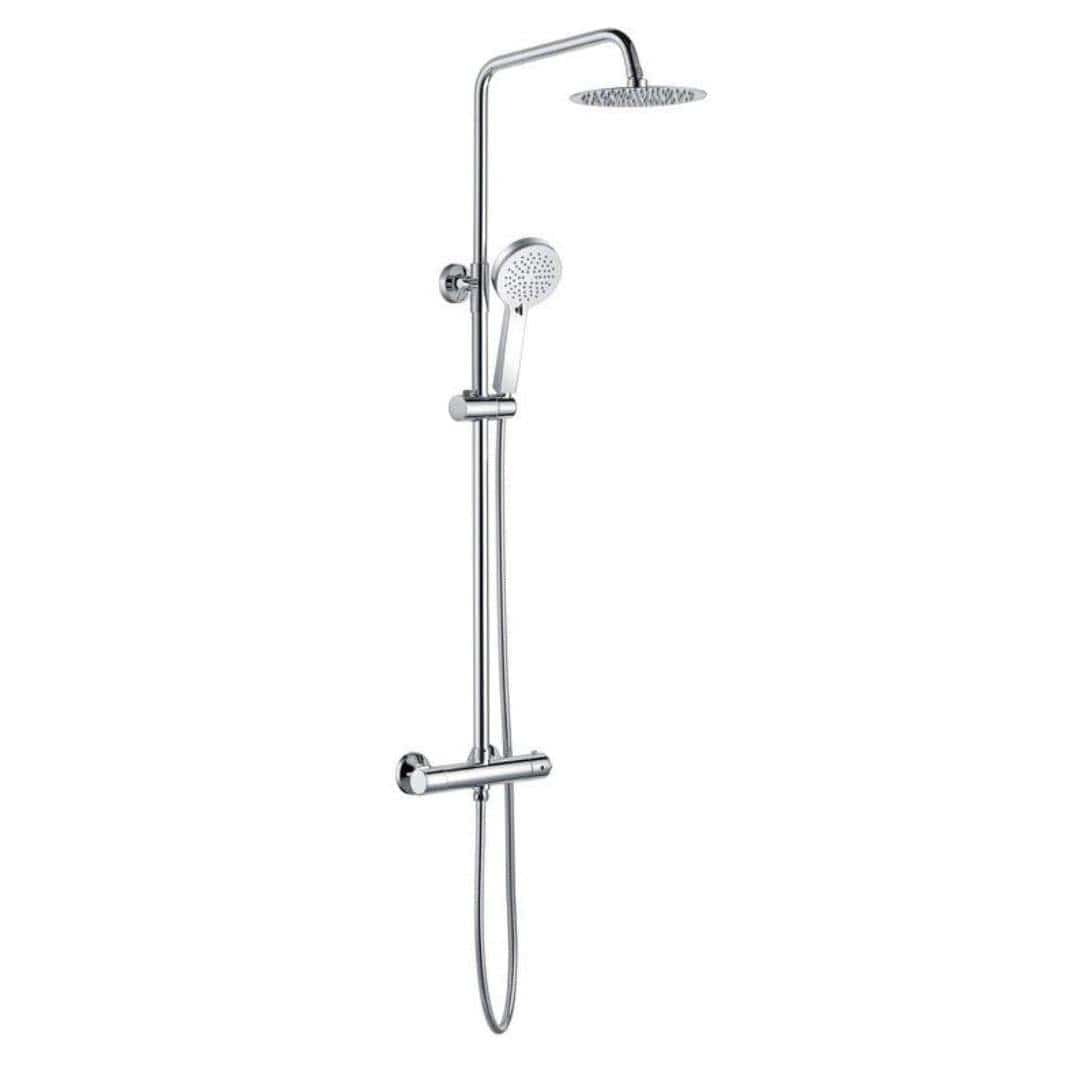 Aquarius Exposed Shower Set Aquarius Exposed Thermostatic Bar Shower Overhead and Handheld Shower