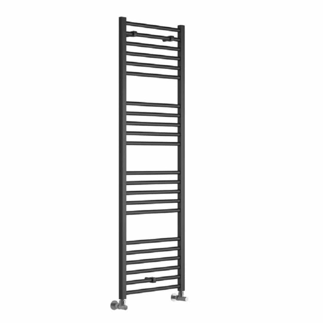 Aquarius Ladder Rail 1600 x 500mm Aquarius Graph High Heat Output Straight Ladder Rail in Anthracite