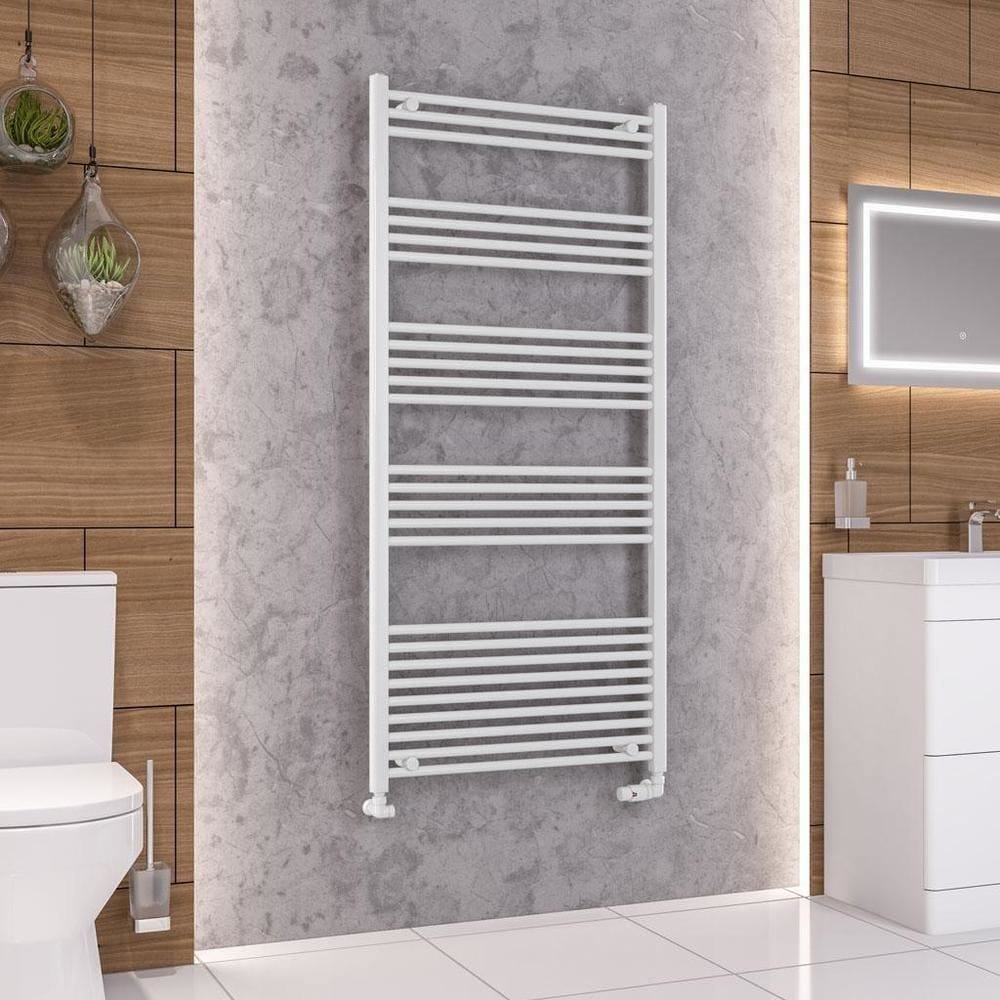 Eastbrook Wendover Straight Vertical Heated Towel Rail in White