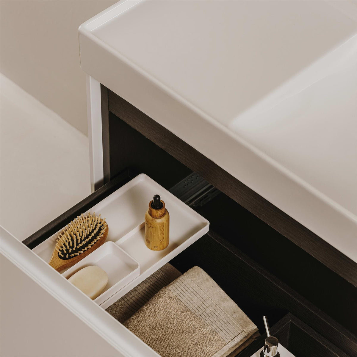 Roca Wall Mounted Vanity Unit Roca Ona 800mm Wall Mounted One Drawer Vanity Unit with Basin
