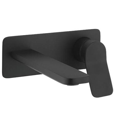 Crosswater Wall Mounted Basin Tap Matt Black Crosswater Glide II Wall Mounted Basin Mixer Tap
