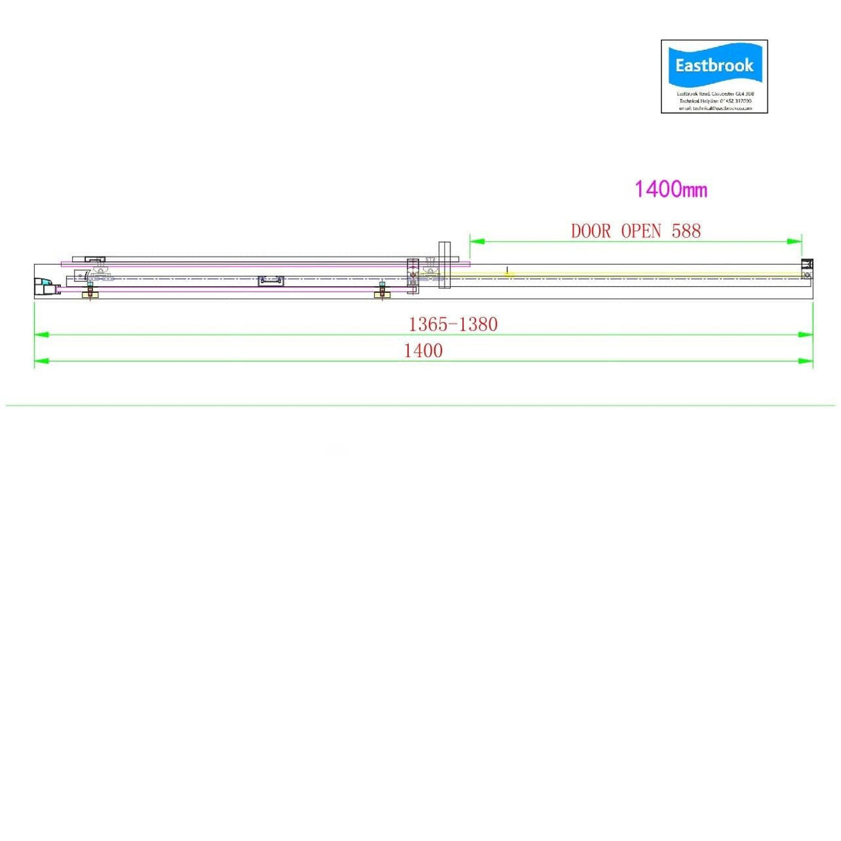 Eastbrook Corniche 2000 8mm Sliding Shower Door