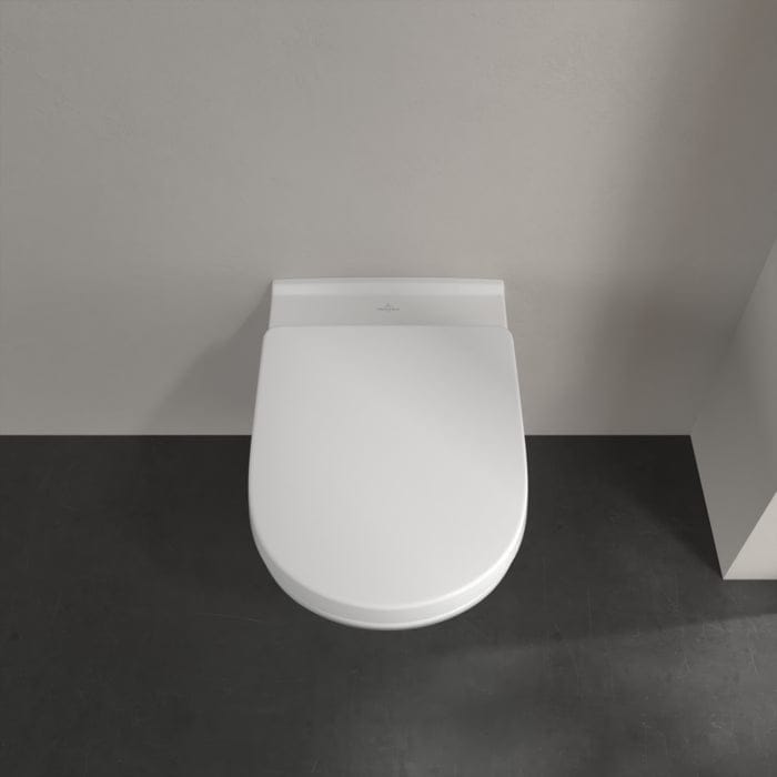 Villeroy & Boch Wall Hung Toilet Villeroy & Boch O.novo Wall Hung Rimless DirectFlush Toilet with Soft Close Seat