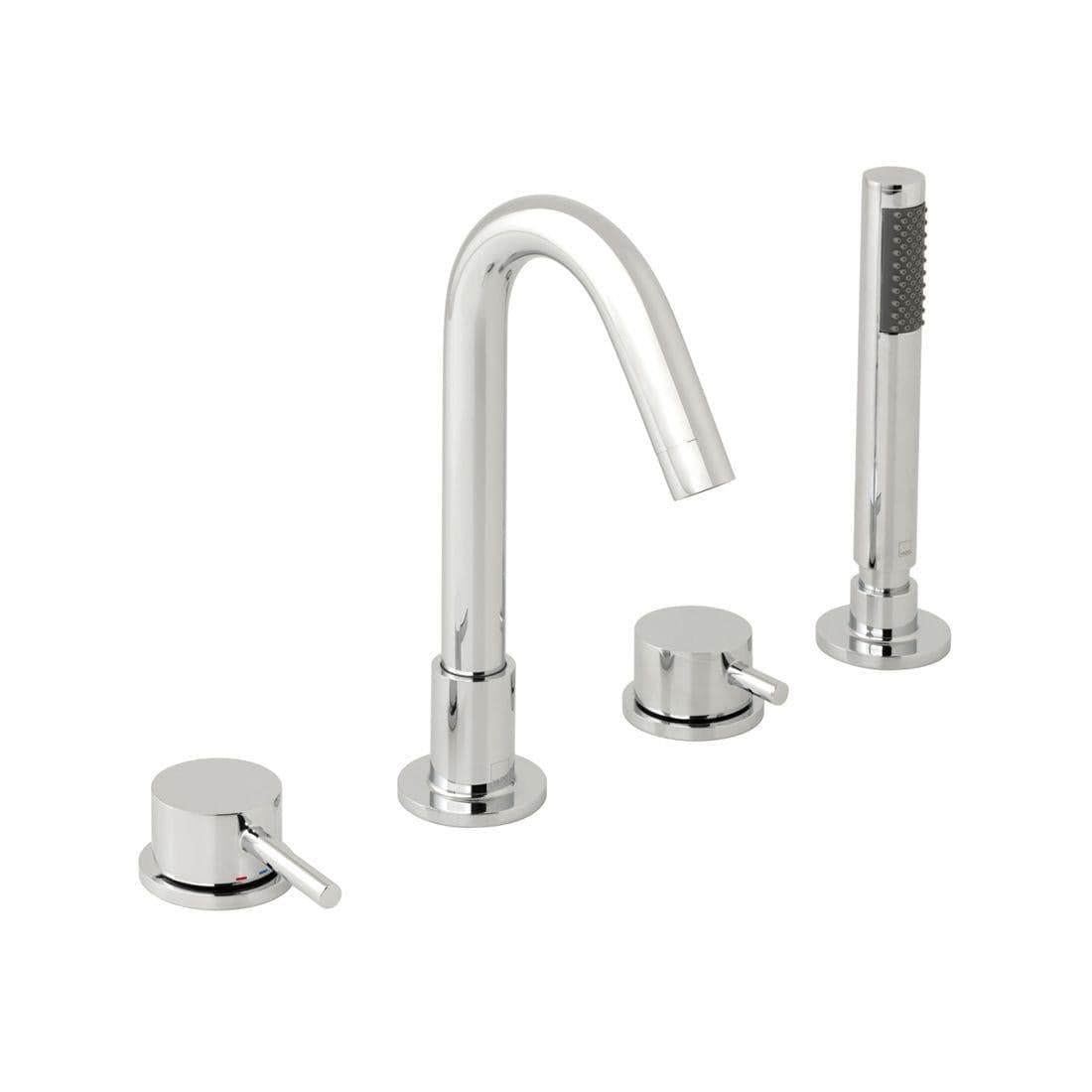 VADO 4 Tap Hole Bath Set Vado Zoo 4 - Hole Bath Shower Mixer Tap in Chrome