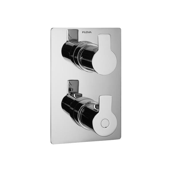 Flova Concealed Shower Valve Flova Spring 1, 2 or 3 Outlet SlimBOX Finishing Set in Diamond Chrome