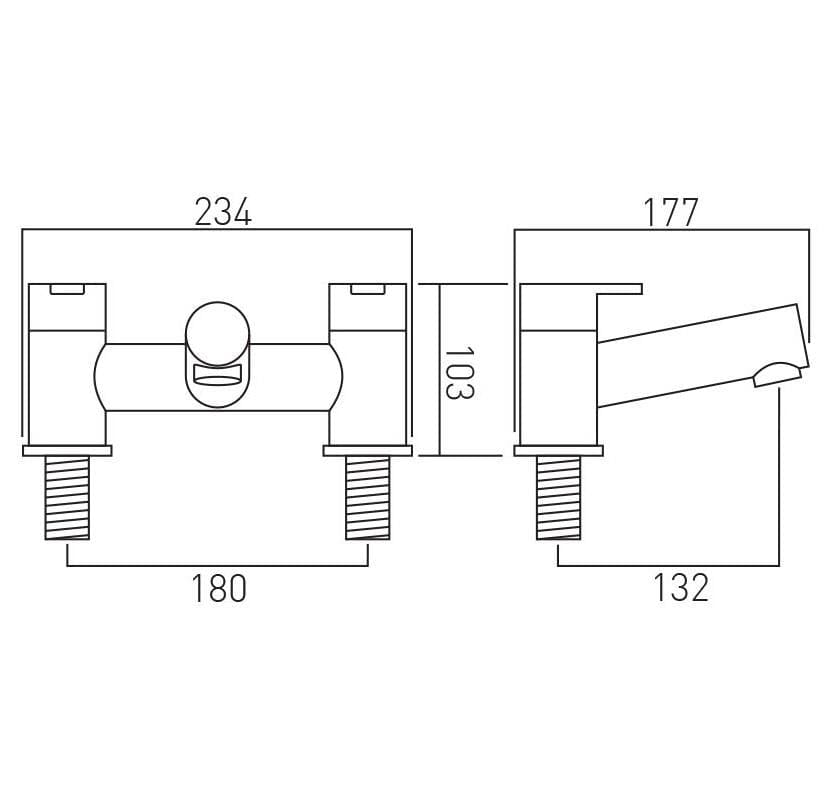 VADO Bath Mixer Vado Sense Bath Filler Tap in Chrome