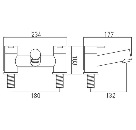 VADO Bath Mixer Vado Sense Bath Filler Tap in Chrome