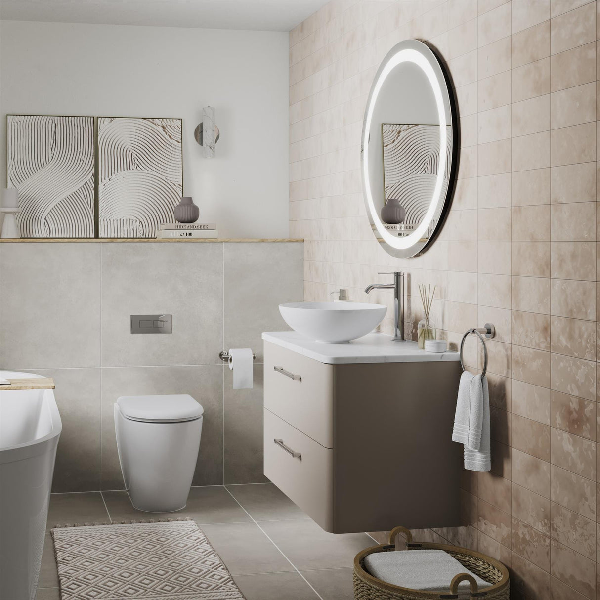 Britton Wall Mounted Vanity Unit Britton Camberwell Wall Mounted 800mm Vanity Unit with Basin or Worktop