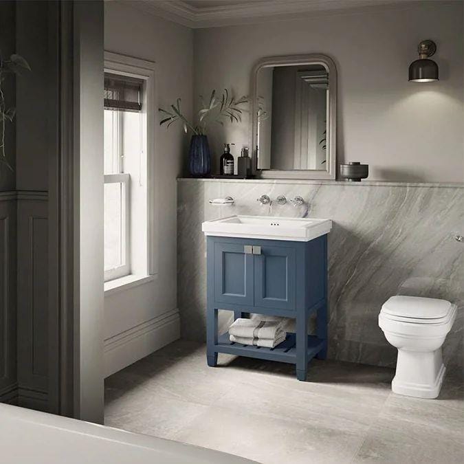 Burlington Floor Standing Vanity Unit Burlington Riviera Floor Standing 580mm Vanity Unit with Square Basin