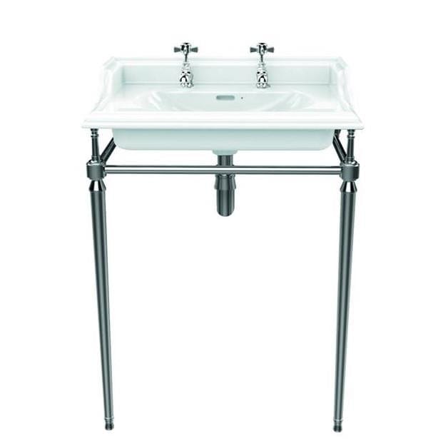 Heritage Wall Hung Basin 2 / Chrome Heritage Dorchester Square Basin with Abingdon Washstand