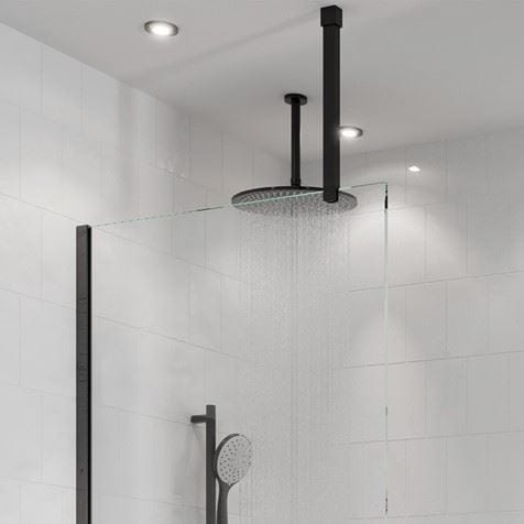 Crosswater Wetroom Accessory Matt Black / Glass to Ceiling Bracing Bar Crosswater Gallery Stabilising Fixings