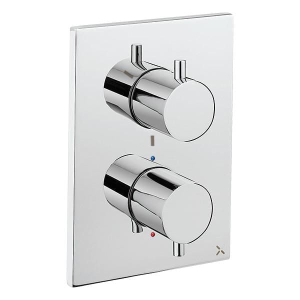 Crosswater Concealed Shower Valve Chrome Crosswater MPRO Crossbox 3 Outlet Trimset