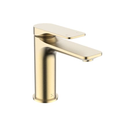 Crosswater Mono Basin Tap Brushed Brass Crosswater Fuse Mono Basin Mixer Tap with Clicker Waste