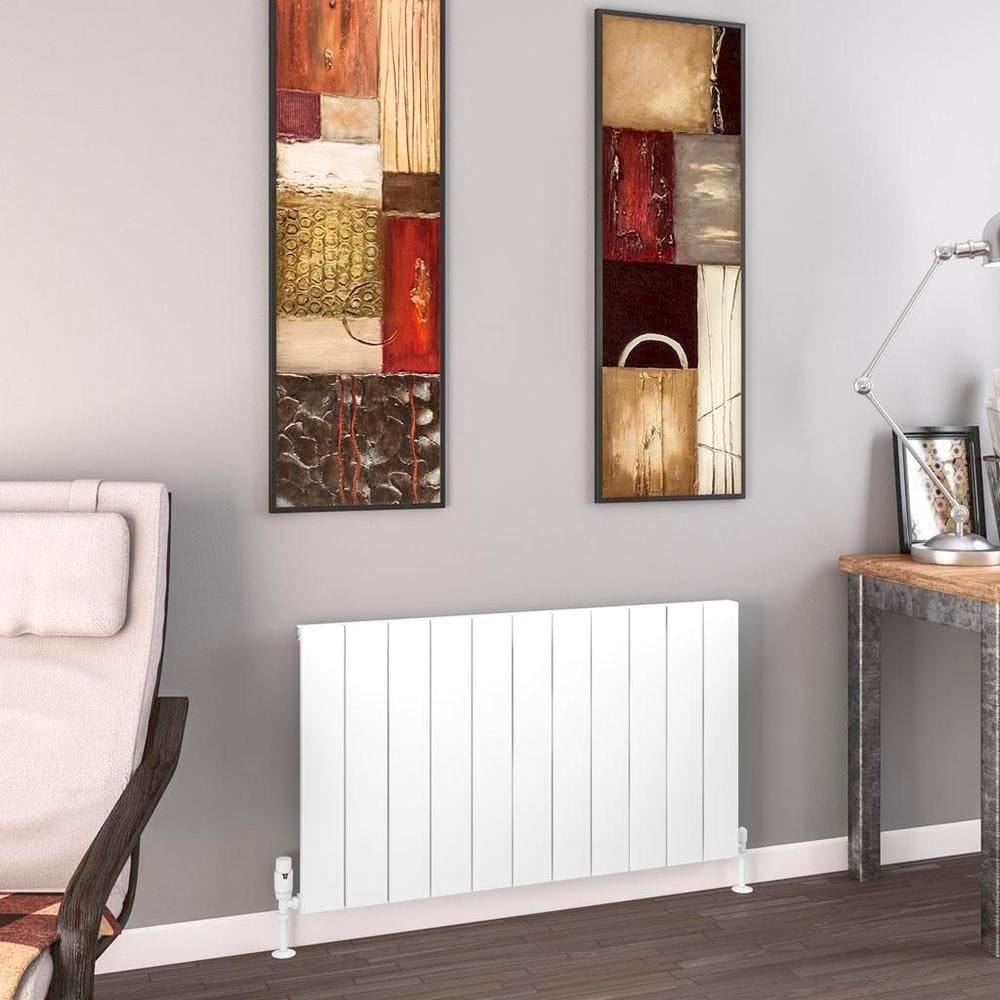 Eastbrook Panel Radiator 600 x 1040 / Electric Only Eastbrook Charlton Horizontal Aluminium Designer Radiator in Matt White