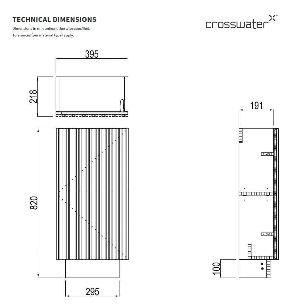 UK Bathroom Store Cloakroom Vanity Unit Crosswater Limit Cloakroom Floor Standing 400mm Single Door Vanity Unit with Basin
