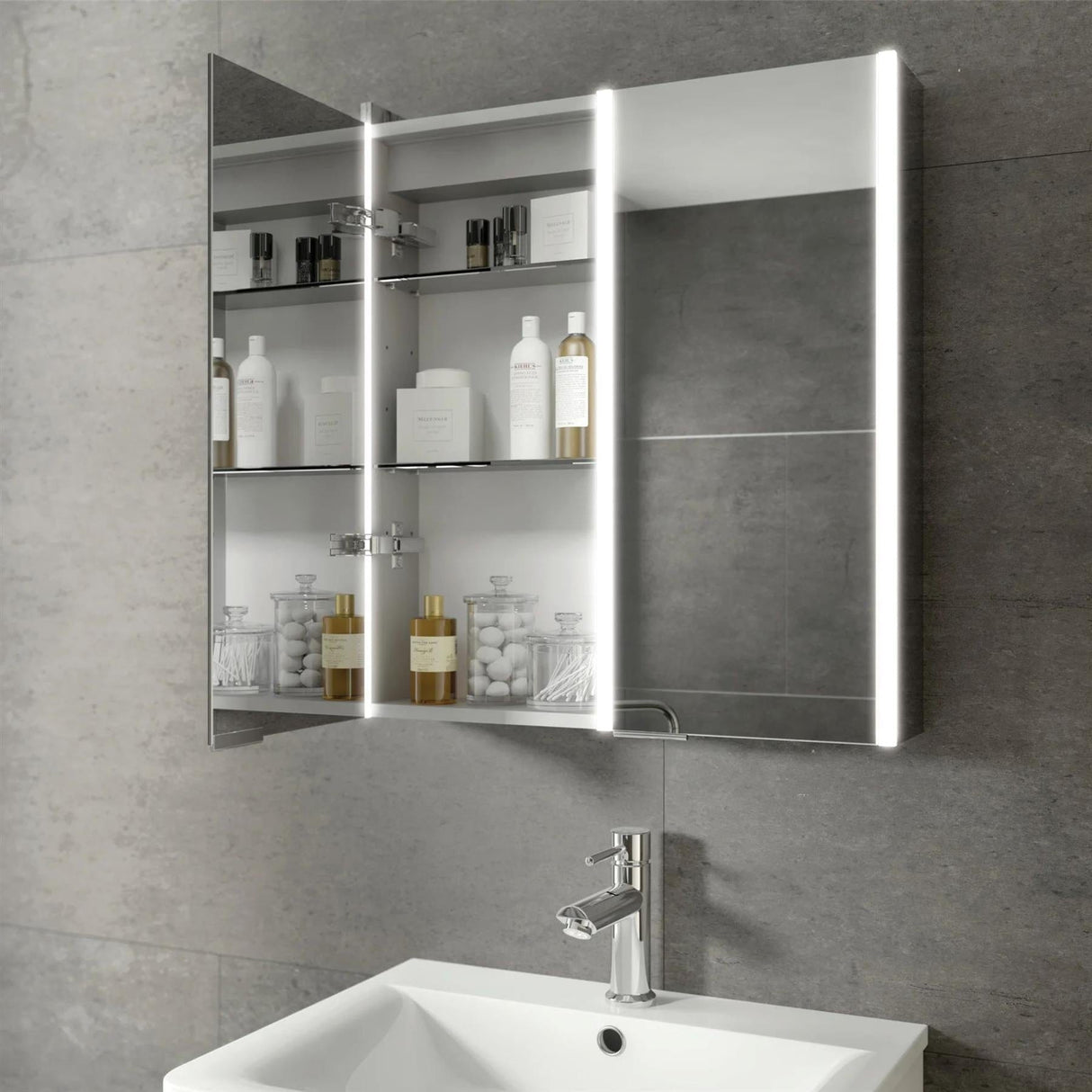 HiB Mirrored Cabinet HiB Xenon LED Colour Temperature Changing Mirrored Cabinet