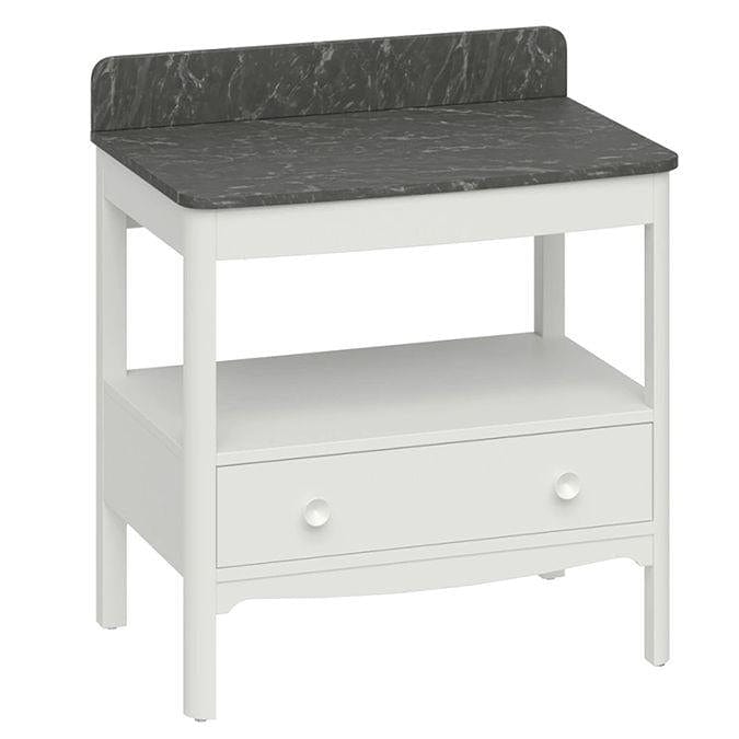 Burlington Floor Standing Vanity Unit Varley White / Marquina Burlington Guild Floor Standing 850mm Vanity Unit with Worktop