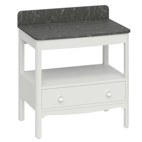 Burlington Floor Standing Vanity Unit Varley White / Marquina Burlington Guild Floor Standing 850mm Vanity Unit with Worktop