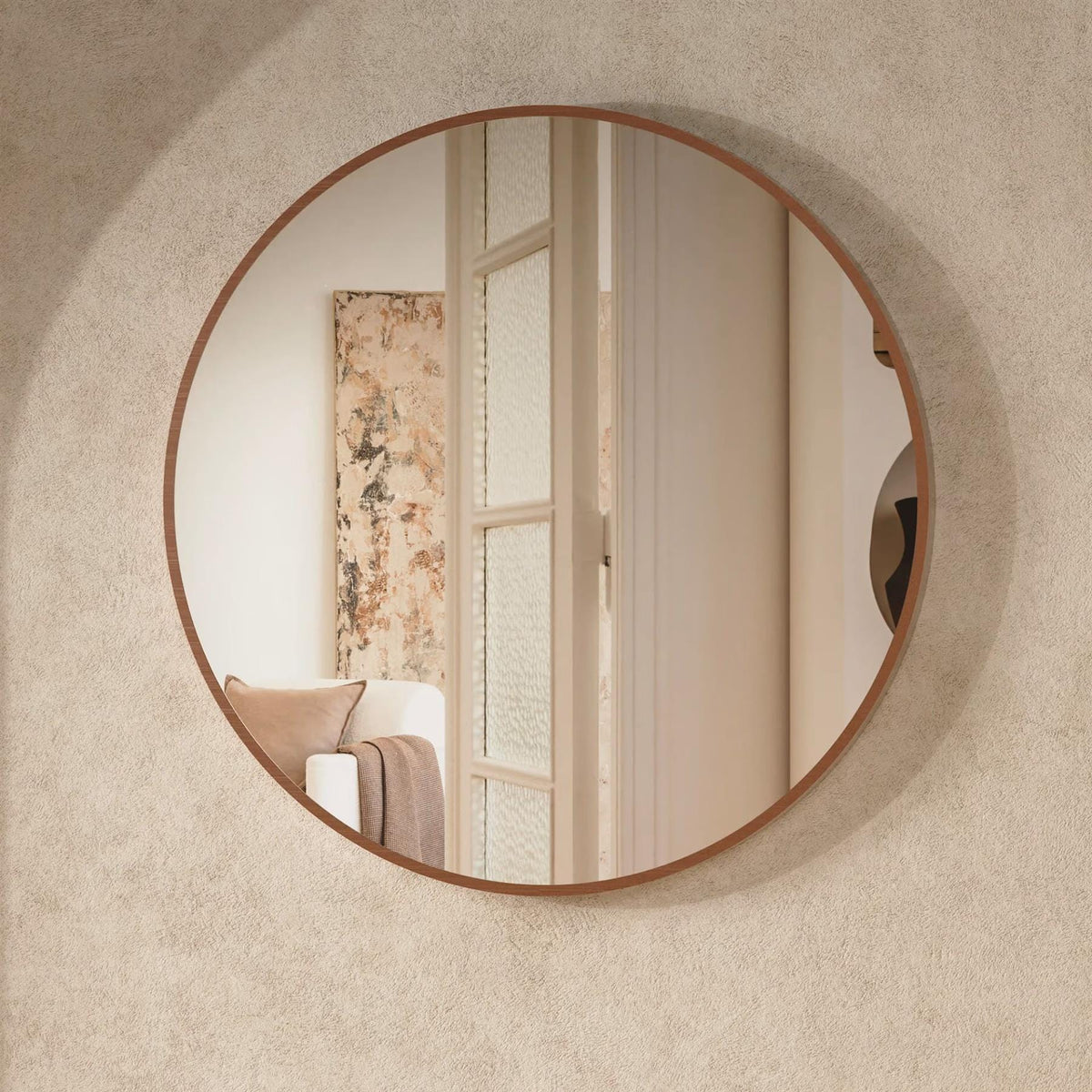 Crosswater Standard Mirror 700mm / Brushed Bronze Crosswater Infinity Round Framed Mirror