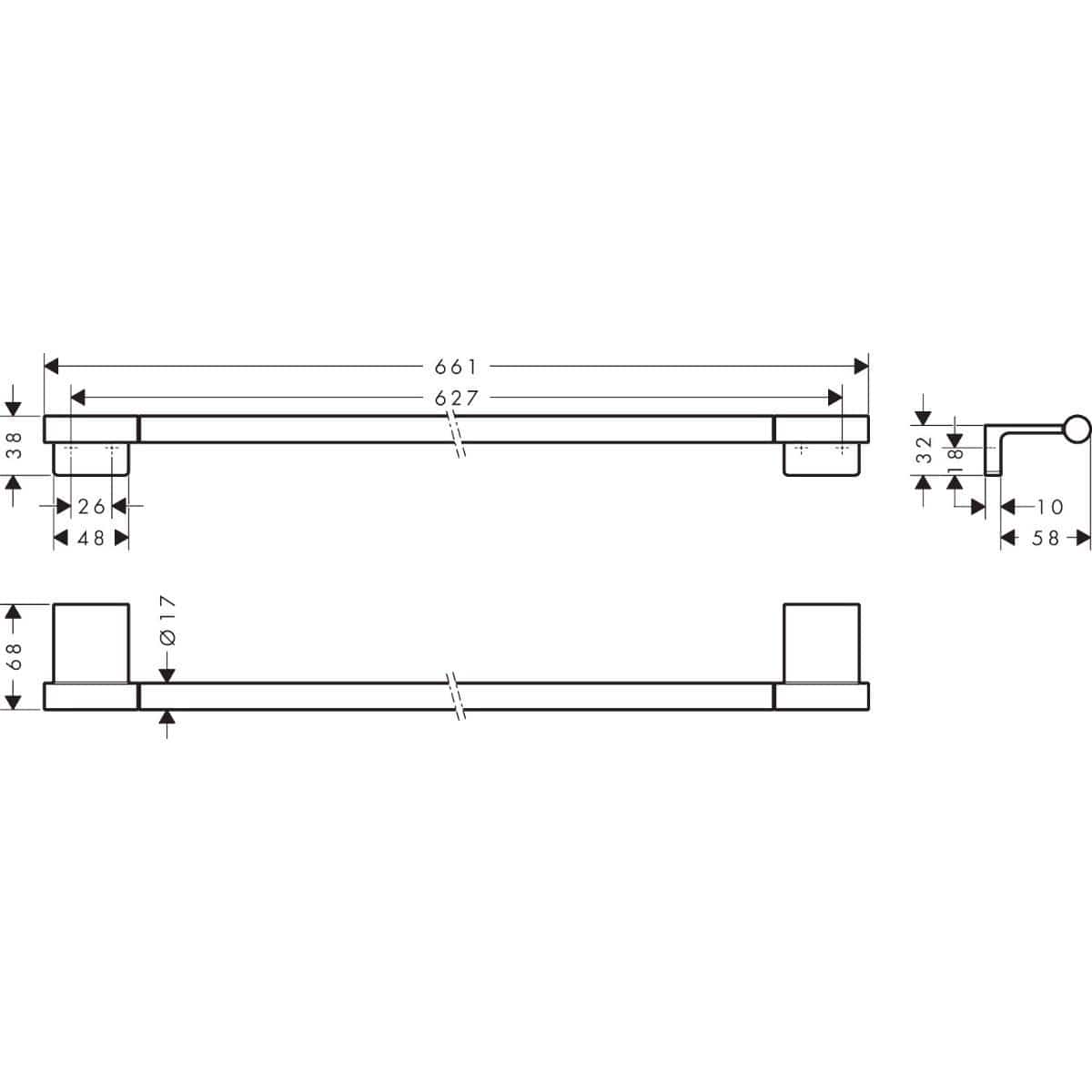 Hansgrohe Hansgrohe Addstoris S Towel Rail