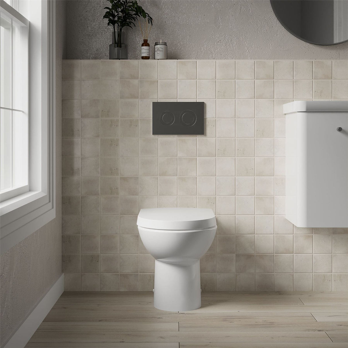Aquarius Bathrooms Back To Wall Toilet Aquarius Essence Back to Wall Toilet with Soft Close Quick Release Seat