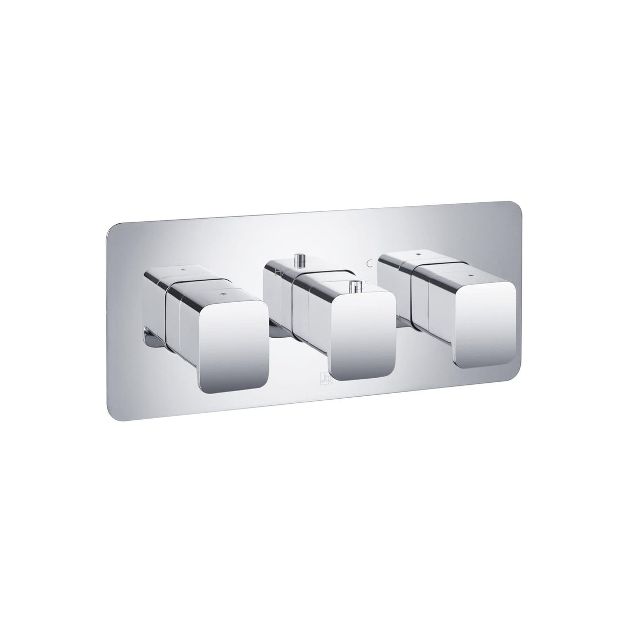 JTP Concealed Shower Valve Chrome JTP HIX 3 Outlet, 3 Handle Horizontal Thermostatic Concealed Shower Valve