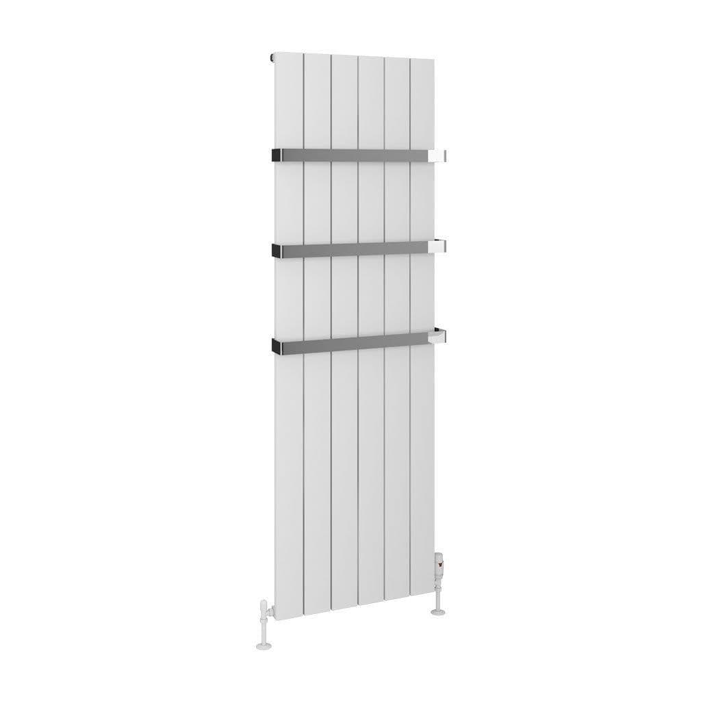 Eastbrook Panel Radiator Eastbrook Rosano Straight Vertical Aluminium Radiator in Matt White