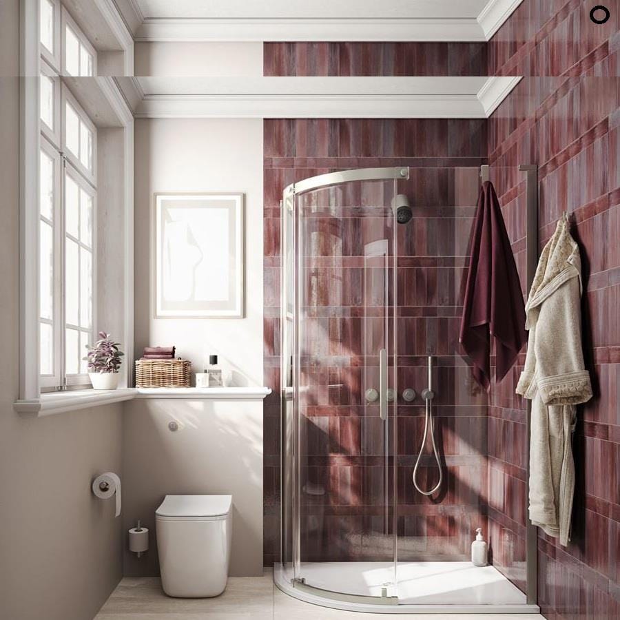 Crosswater Quadrant Shower Enclosure Brushed Stainless Steel / 1000 x 800mm / Left Hand Crosswater Optix Single Door Quadrant Shower Enclosure