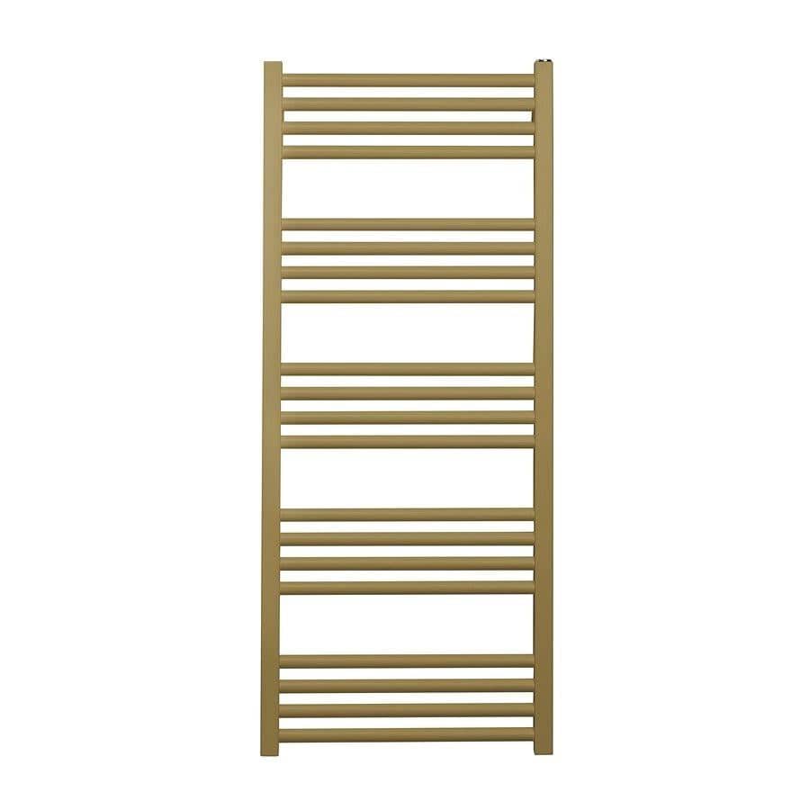 Crosswater Ladder Rail 1140 x 480mm / Dual Fuel Crosswater MPRO Designer Vertical Towel Radiator in Brushed Brass