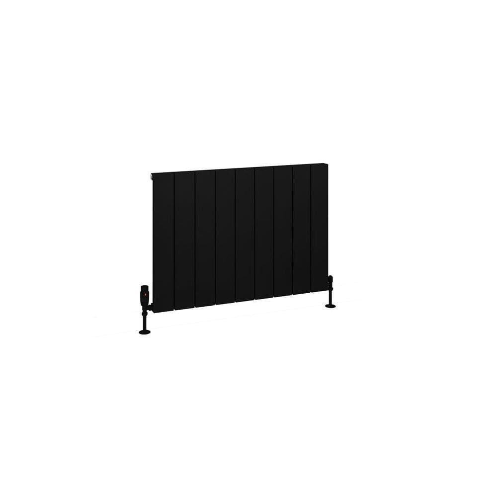 Eastbrook Panel Radiator Eastbrook Charlton Horizontal Aluminium Designer Radiator in Matt Black
