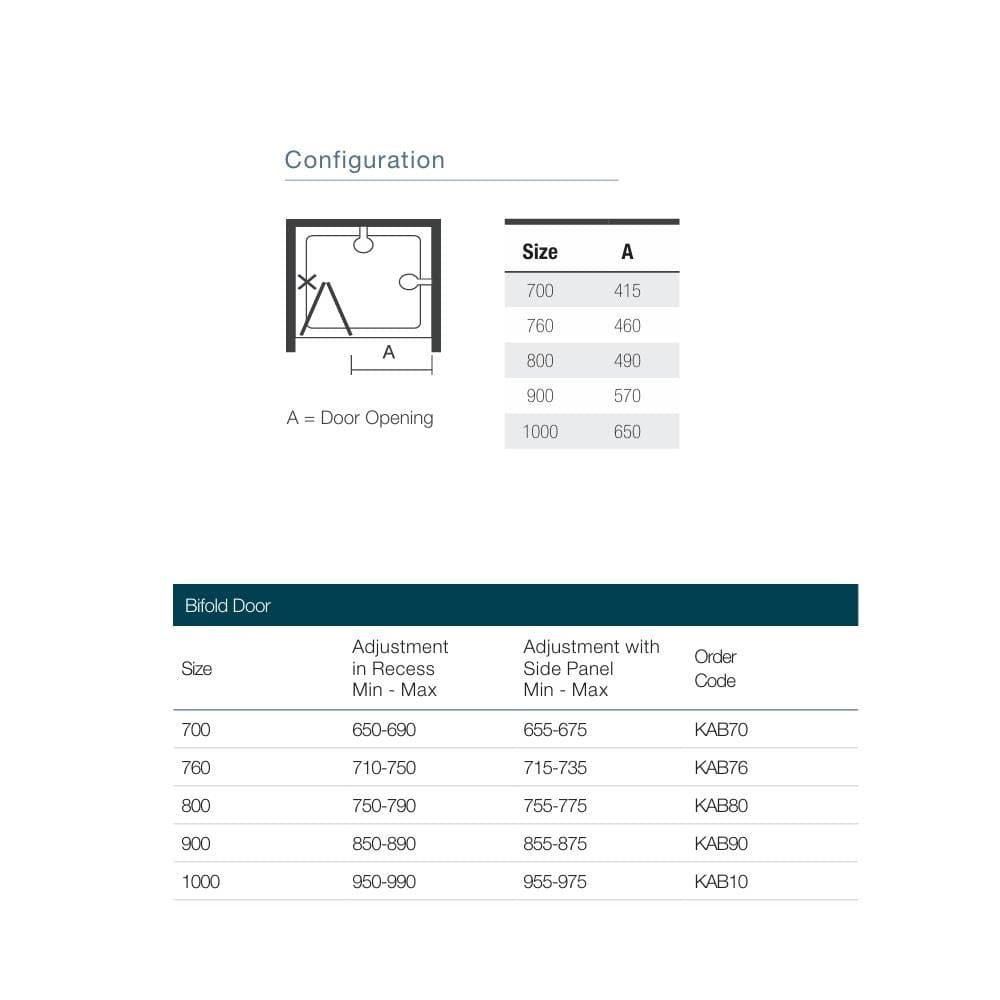 Merlyn Pivot Shower Door Merlyn IQ Easyfit Bifold Shower Door