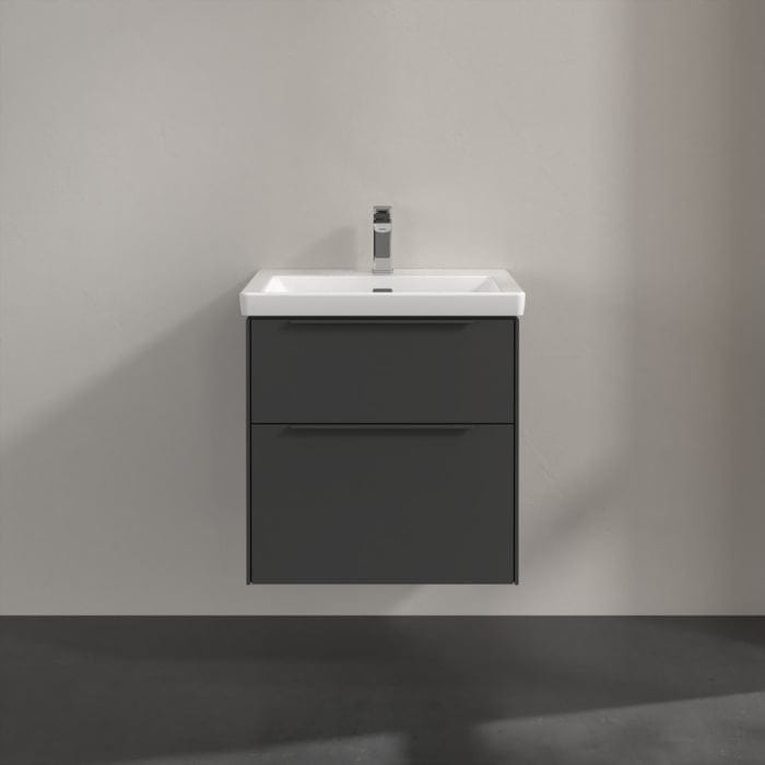 Villeroy & Boch Subway 3.0 Wall Hung 600mm Two Drawer Vanity Unit with Basin